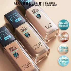 Bộ Trang Điểm Maybelline Fit Me – Kem Nền Mịn Nhẹ Kiềm Dầu Fit Me 30ml